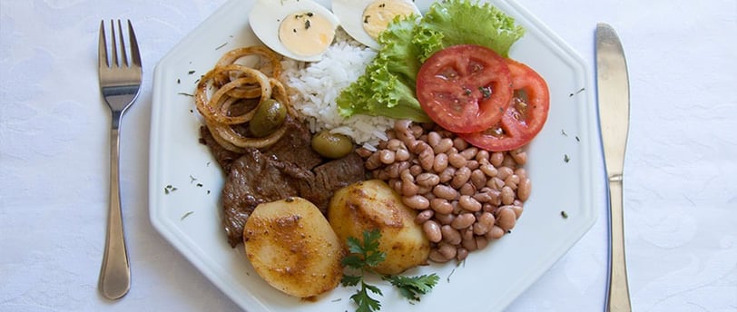 Prato de comida saudável 