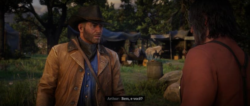 Arthur Morgan cavalgando em Red Dead Redemption 2