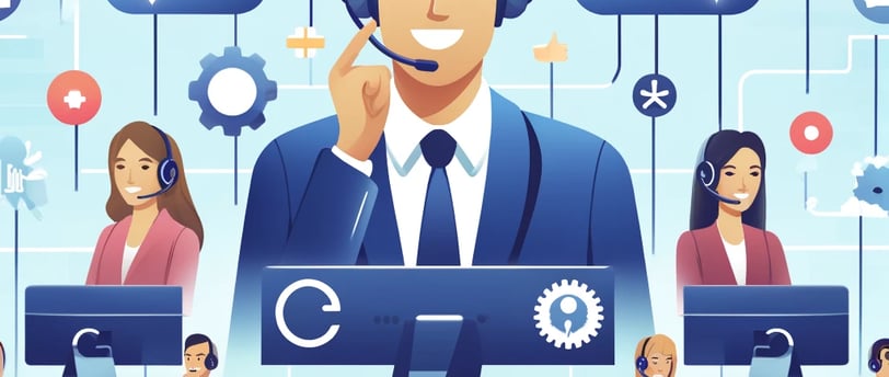 a man in a headset with a headset and a headset