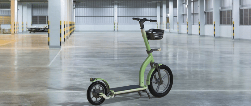 a scooter with a scooter attached to it