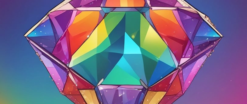 A multicolored glass sculpture of a bird of paradise