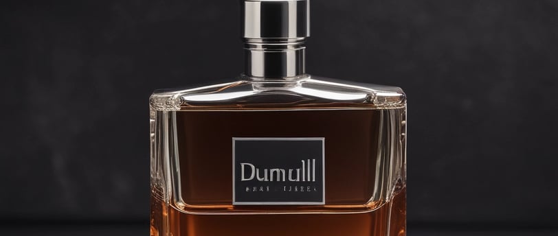 A luxurious dark red perfume bottle with a golden cap is placed on a textured surface. Next to it lies a red rose. In the background, there is a blurred white box with other bottles, creating a soft, elegant setting.