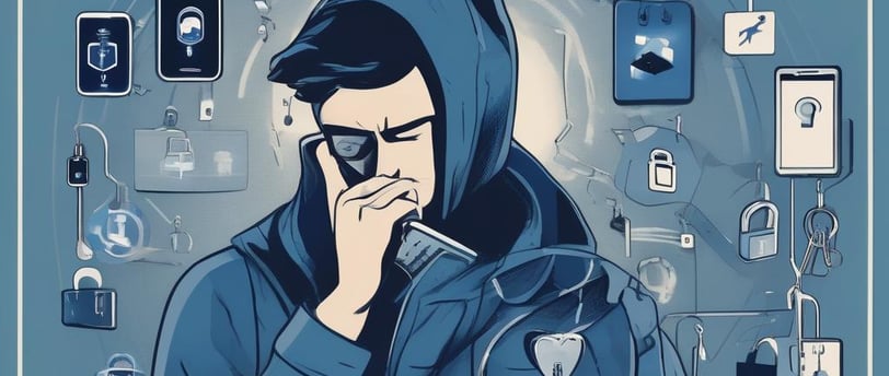 homem em atitude suspeita e cadeoads ao seu redor