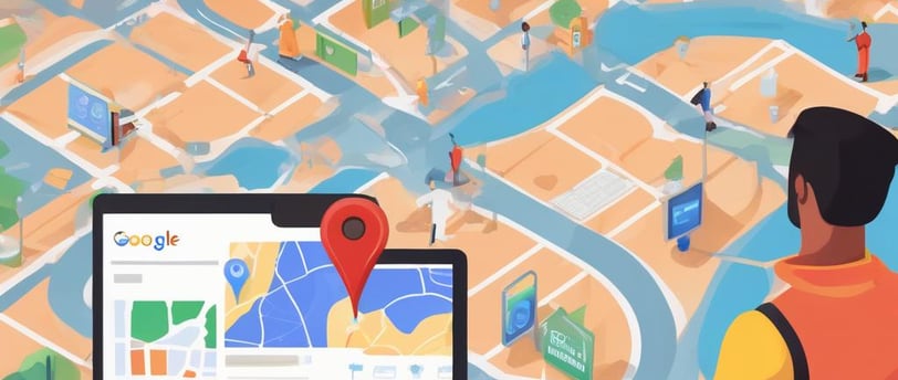 mapa de uma indicação de empreendimento no google maps