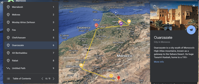 a map of Morocco