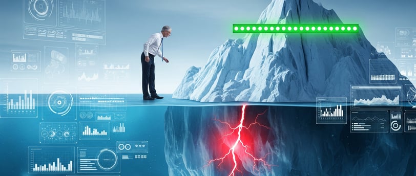 a man standing on a piece of iceberg with a lightning bolt bolter