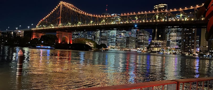 Cruises Down Under - Cruise Port of Call -Brisbane at night