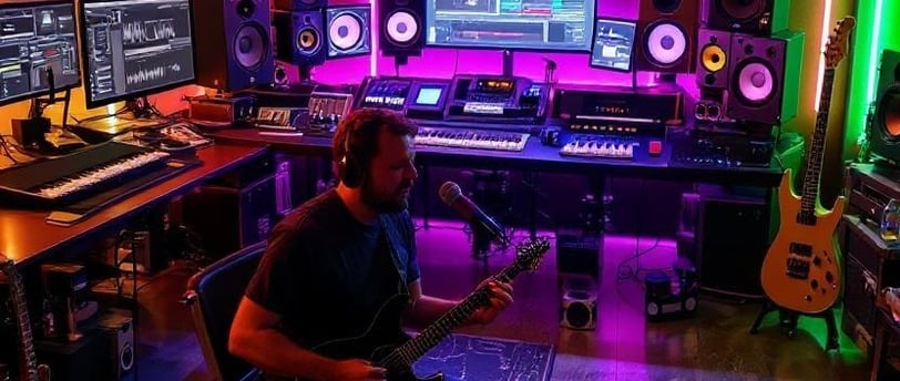 Renting a music studio for a day and work on some new songs.