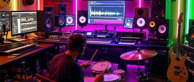 Renting a music studio for a day and work on some new songs.