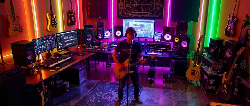 Renting a music studio for a day and work on some new songs.