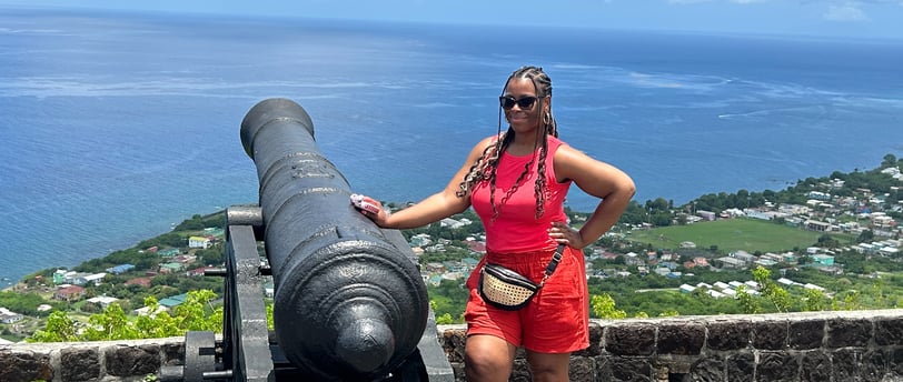 Me, Anna visiting St. Kitts at Brimstone