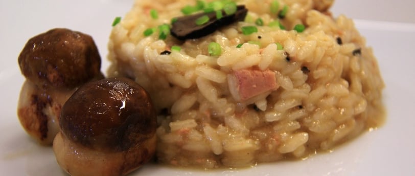 rissoto de arroz con setas y trufa