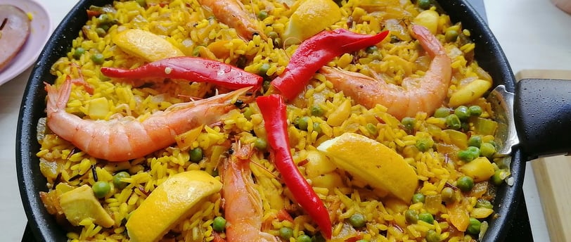 paella de arroz y marisco