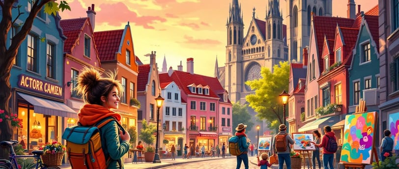 A scenic view of a European city, showcasing the beauty of backpacking Europe on a budget.
