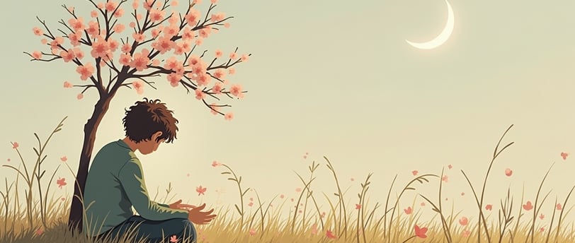 boy enjoying slow living