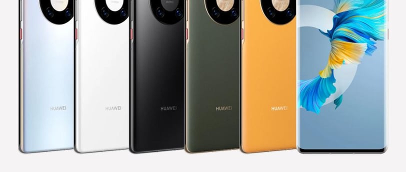 a group of four different colored smartphones