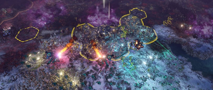 ZEPHON battle scene with sci-fi combat, turn-based strategy, and post-apocalyptic warfare.