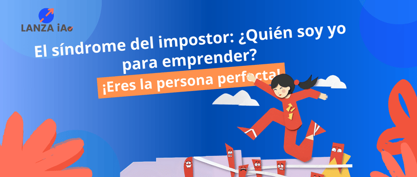 Ilustración de mujer saltando obstáculos, miedos , representa superar síndrome del impostor.
