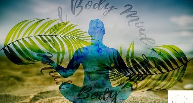 illustration, silhouette en méditation