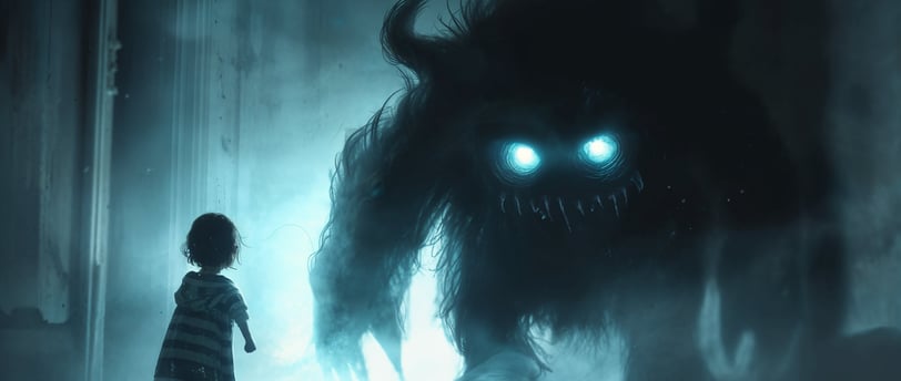 Monstro querendo pegar uma criança