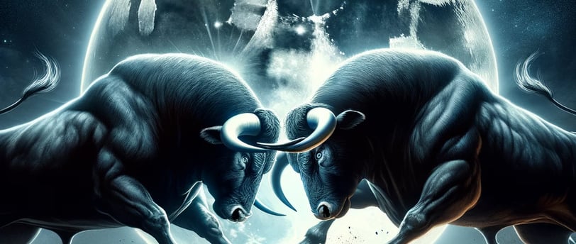 Two bulls represents Close and Open LLM model