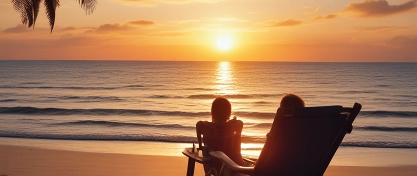 evening on a tropical beach