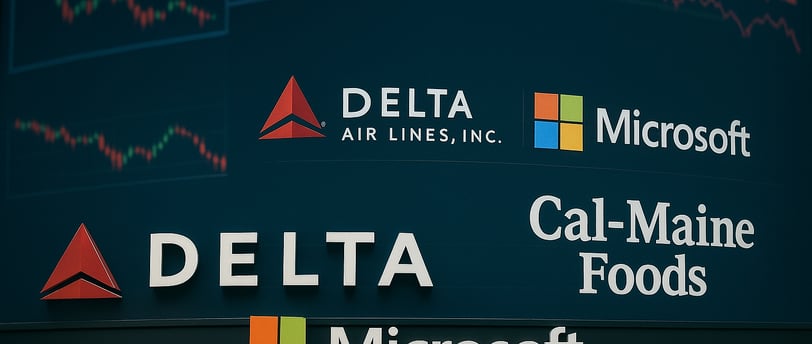 Delta Air Lines, Microsoft, dan Cal-Maine Jadi Sorotan: Pasar Saham Bergolak di Tengah Ketidakpastian Global