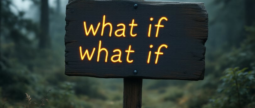 a sign that says what if