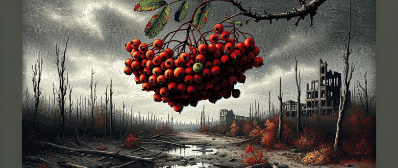 Rowan Berries protecting you from the desolation seen in the background