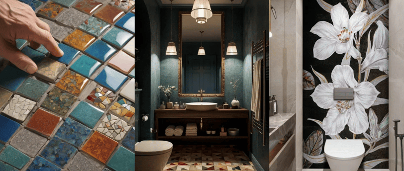 creative mosaic tiles for bathroom design