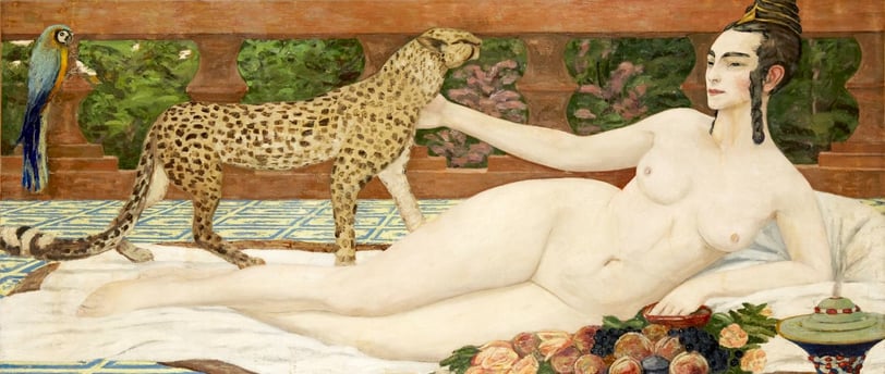  Jacqueline Marval, L’Odalisque au guépard,
