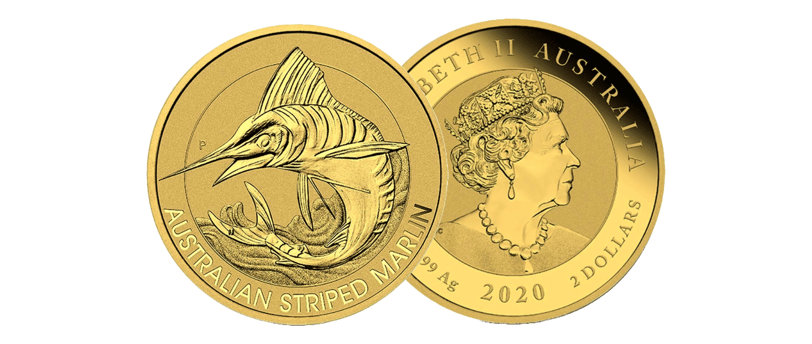 australian striped marlin gold coin