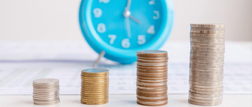 coins growing each stack for annuities in retirement