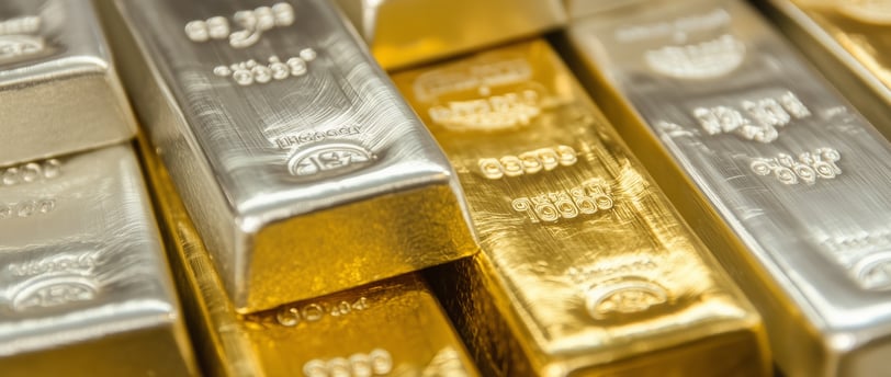 gold and silver bullion bars