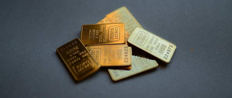 pile of gold wafers for gold volatility blog post