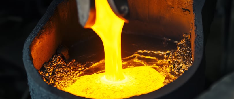gold melted forming process