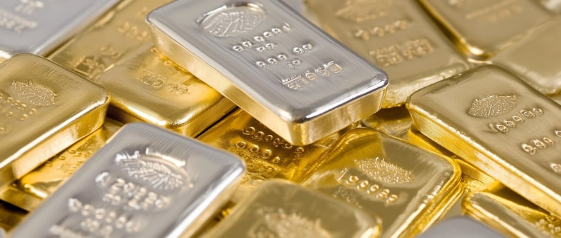gold and silver bullion bars