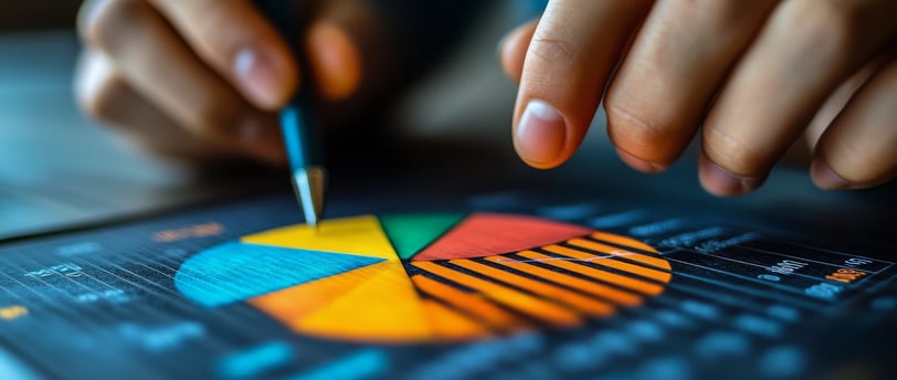 pie chart rebalancing for portfolio