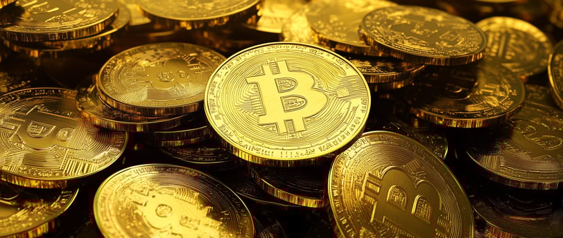 pile of bitcoin for investing