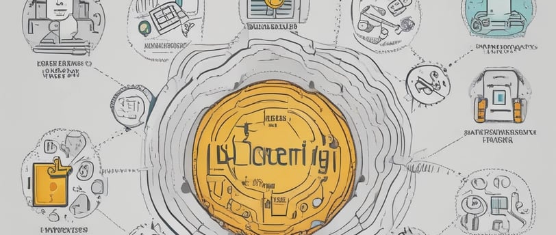 a circular diagram of a circular object with a clock on it
