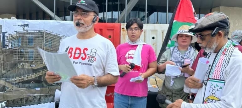 Malaysian activists preparing boats for the Thousand Ships Fleet to break the Gaza blockade