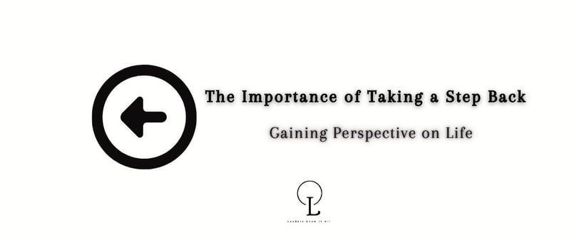 taking a step back - bird's view