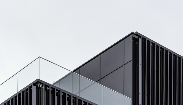 a building with a clock towering over a balcony-3D RENDERING SERVICES