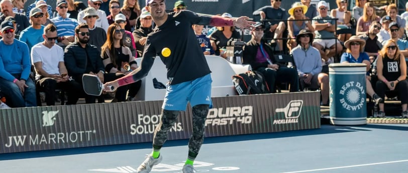 Ben Johns en match lors du US Open Pickleball Championship