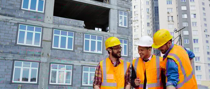 Architect and Builder talking