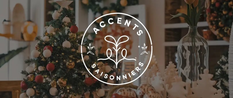 Mise en scène de Noël avec logo