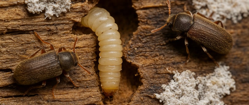 termites et larve de termite
