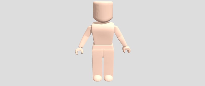 a blank female Roblox avatar
