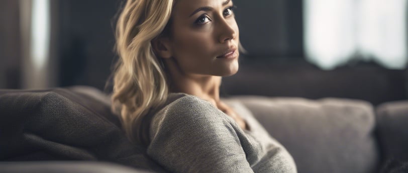 woman on couch