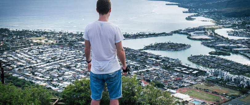 Vue de Honolulu depuis Koko Head à Oahu